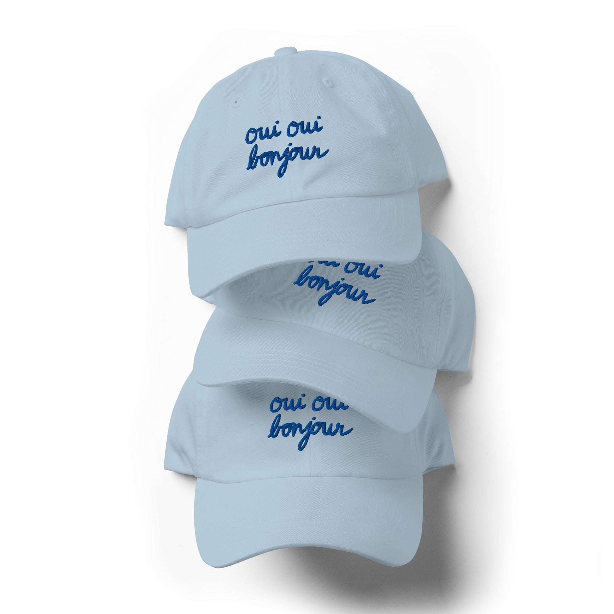 Pale blue cap